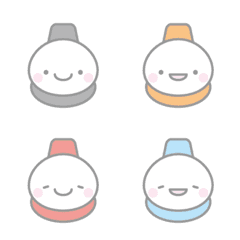 Colorful snowman face emoji [smile]