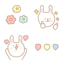 cute, rabbit, flowers, pink