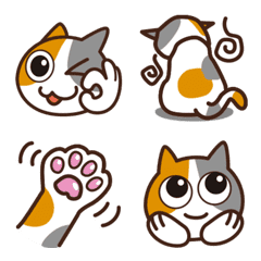 Emoji of a calico cats