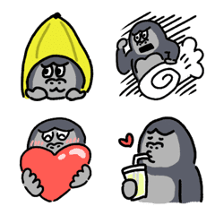Gorilla and Banana Emoji