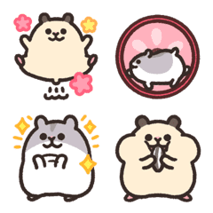 Rounded hamster emoji