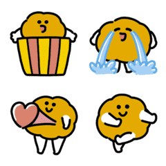 Smiling fried chicken emoji