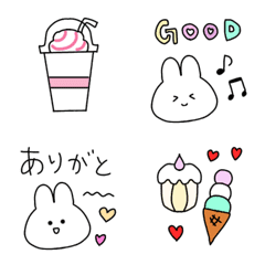 rabbit heart everyday cute emoji