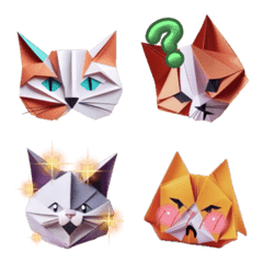 ORIGAMI CATS EMOJI