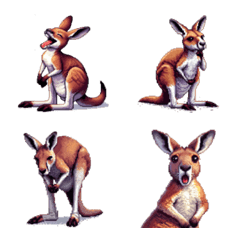 Pixel art Kangaroo Emoji