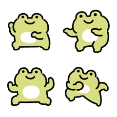 微笑的青蛙跳舞表情符號