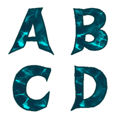 Blue Lightning Font (animated emoji)