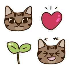 Brown tabby cat emoji