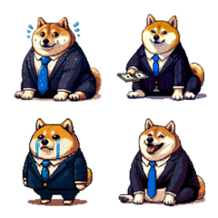 Pixel art Politician Fat Shiba Emoji