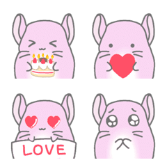 So Cute Chinchilla Emoji (pink)