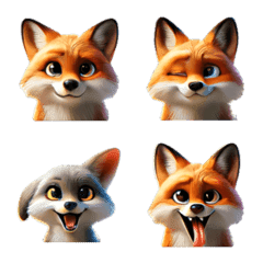 Cute CG Fox Emojis