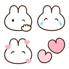 Simple rabbit face (Honobono usagi)