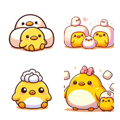 cute yellow chick duck1