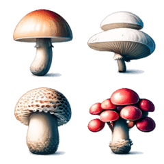 Various Mushroom Emojis