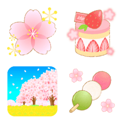 動く♩桜色ふわり春絵文字