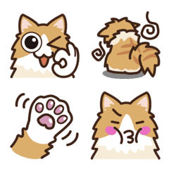 Emoji of a long-haired cats(brown)