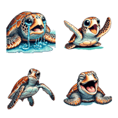 Pixel art Sea turtle Emoji