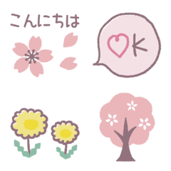 Usable spring pink emoji