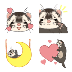 Chilling Silver Ferret-chan Emoji