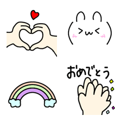 commonly used hand sign happy emoji