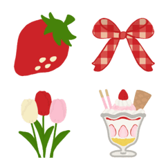 Emoji full of strawberries.