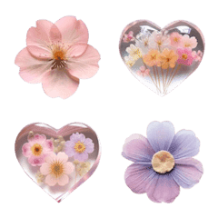Cute pressed flower emoji
