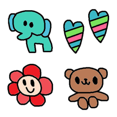 (Various emoji 590adult cute simple)