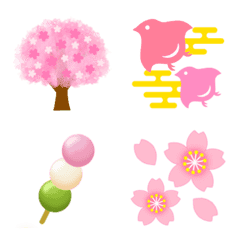 【動く】桜色♡和風✿春絵文字