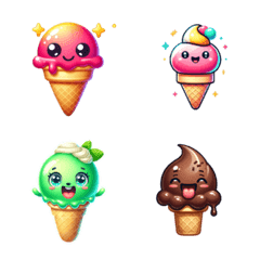 "Ice cream-chan" emoji