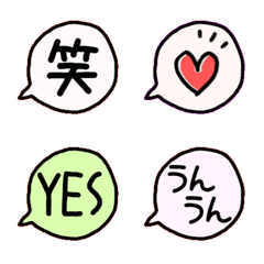 Easy-to-use speech bubble emoji