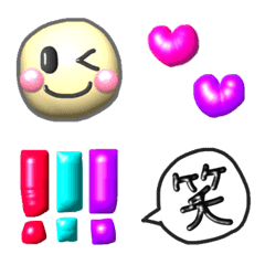 A thick sticker emoji