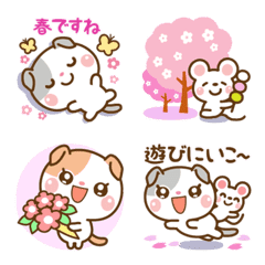 Spring text set [ Lop ears cat ]