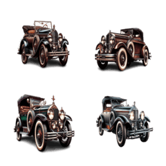 Old classic car collection emoji