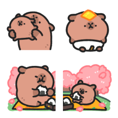 Capybara Mom and Baby Animated Emoji 3