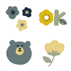 Cute Nordic style emoji for adults