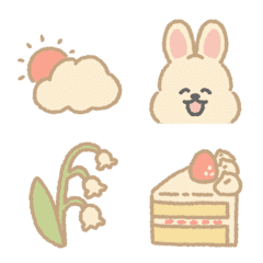 Pale rabbit emoji.