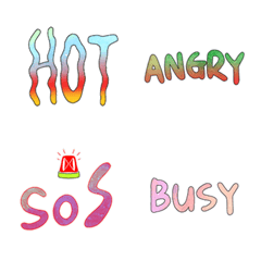 colorful moving English(Emoji)