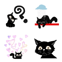 Gato preto (emoticon animado)
