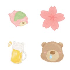 Emoji to color the spring for bear lover
