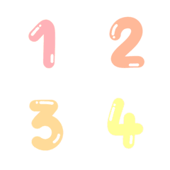Cute pastel number letters