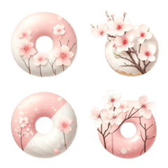 Cherry blossom doughnut Emoji 2