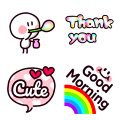 Colorful emoji and speech bubbles
