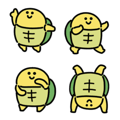 微笑的烏龜跳舞表情符號