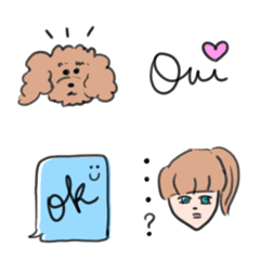 girls, cute daily emoji