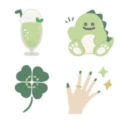 Green type emoji.