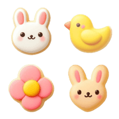 Happy Easter Cookie Emoji