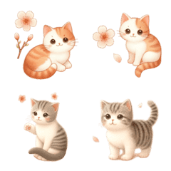 Cat Cherry Blossom Emoji 2