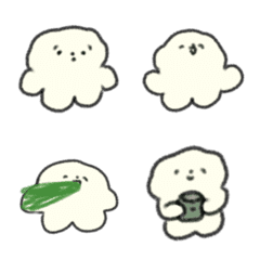 white fluffy creature emoji