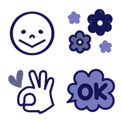 Navy simple and cute emoji