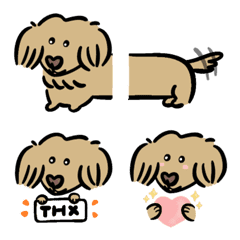 Cute dachshund emoticon stickers (daily)